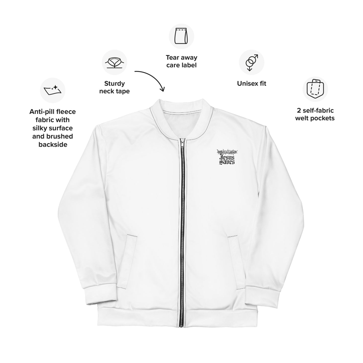 Jesus Saves π Bomber Jacket