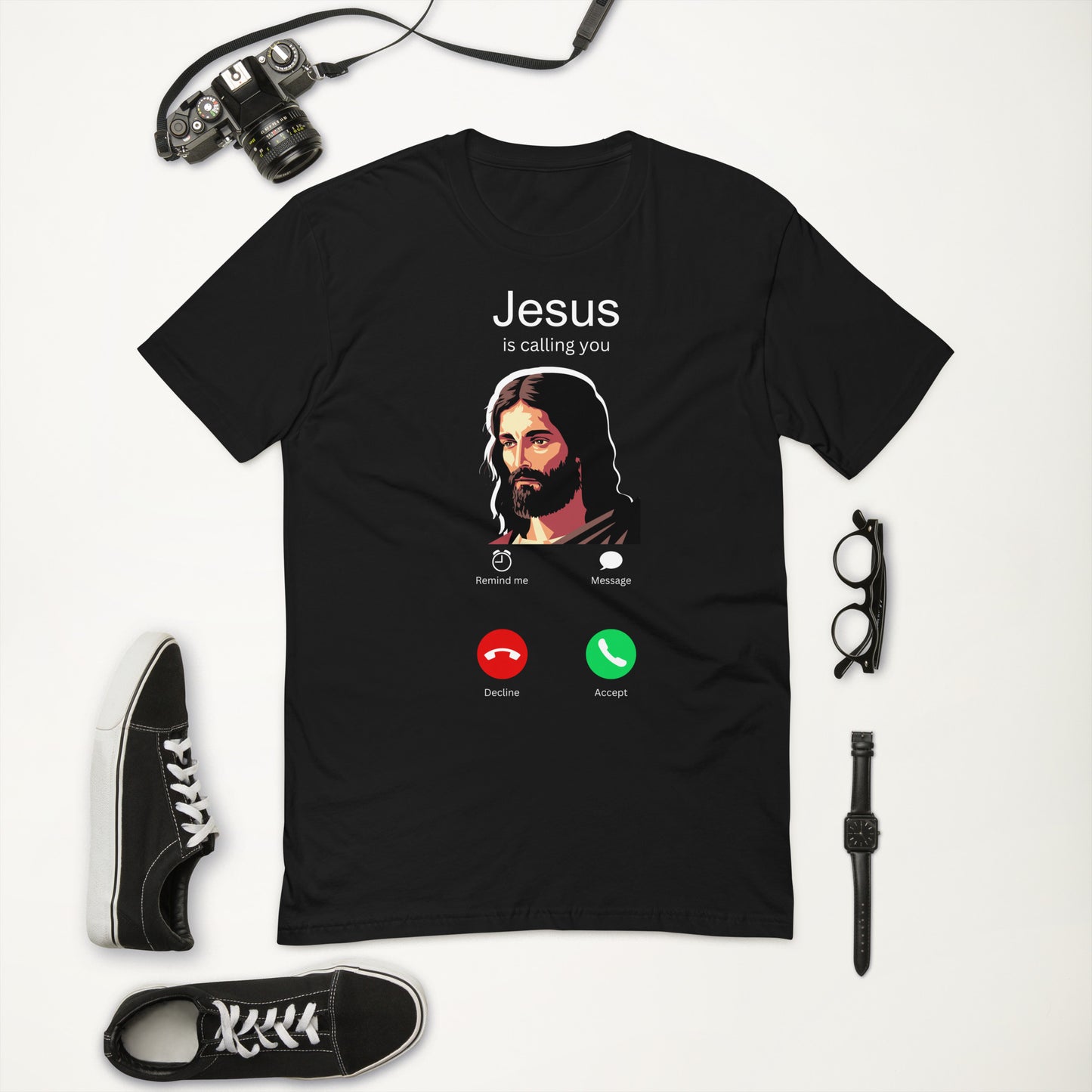 Jesus is Calling ☎️ (Dark Mode) Men's T-shirt